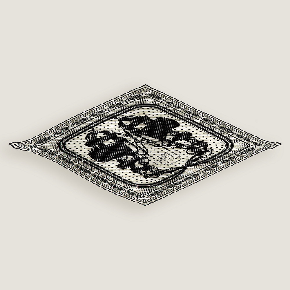 美品　HERMES BRIDES de GALA バンダナ　カレ55 Brides de Gala pleated bandana 55 - White | Hermès USA